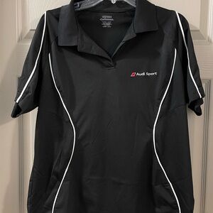 Audi Sport Women’s Black Polo Button-Down Shirt
